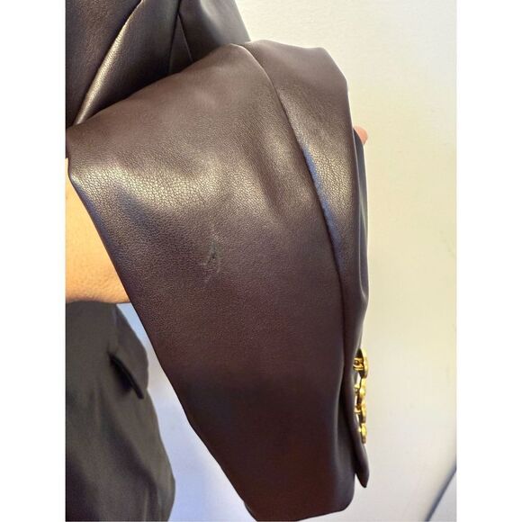 Milly  Inez Faux Leather Blazer - Picture 7 of 9